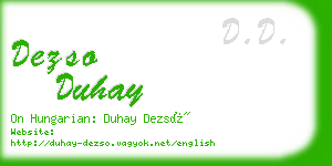 dezso duhay business card